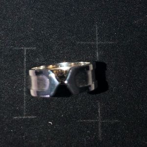 Luxury Christmas gift 💋18 K Cartier C De white gold ring💋